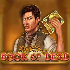 Official Slots logo: Book of Dead by Play'n GO at 5Gringos Casino