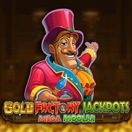 Official Jackpots logo: Gold Factory Jackpots Mega Moolah by Aurum Signature Studios at 5Gringos Casino
