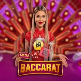 Mega Baccarat logo – Live Casino by Pragmatic Play at 5Gringos Casino
