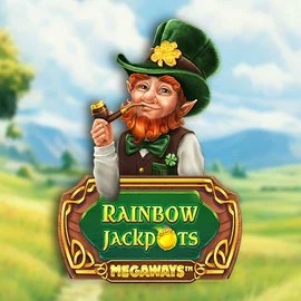 Rainbow Jackpots Megaways slot logo by Red Tiger Gaming at 5Gringos Casino