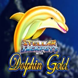 Dolphin Gold with Stellar Jackpots online game logo by Lightning Box Game on 5gringos-casino.eu