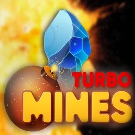 Turbo Mines slot logo by Turbo Games at 5Gringos Casino